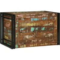 vidaXL Aufbewahrungsbox Braun und Schwarz 80 x 50 x 50 cm Altholz