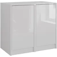 Vicco Kommode Sherry Weiß/Weiß Hochglanz 80.2 x 76 cm 2 Teile, Model 57722