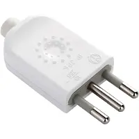 Electraline Stecker SPINA MOBILE 10A 2P+T 250V Weiß mit Schutzschlauch und Schraubklemme