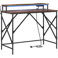 vidaXL Schreibtisch Räuchereiche 100 x 50 x 86,5 cm Holzwerkstoff