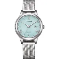 Citizen Solaruhr , silber (silberfarben, weiß, weiß), Armbanduhren, Damen, silberfarben, Solaruhr, Armbanduhr, Damenuhr, Edelstahlarmband, analog, Datum, Eco-Drive