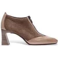 Hispanitas für Damen. HI254324 Braune Atlanta Lederschuhe (36), 5 bis 8 cm, Reißverschluss, Lässig