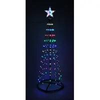 Christmas Decoration Baum 150 cm 178led rgb schwarz fr (zwart)