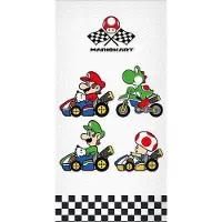 Carbotex Super Mario: Badehandtuch mit Mariokart-Muster - 70 x 140 cm