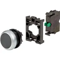 Eaton Power Quality Eaton 110933 Drucktaste, RMQ-Titan, flach, tastend, schwarz M22-D-S-K10-BVP