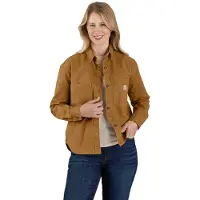 Carhartt Rugged Flex Loose Fit Heavyweight Duck Overshirt brown (BRN) S REG