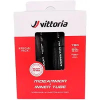 Vittoria 2x Ridearmor Tubeless 700c X 28 + 2x Competition Tubes Rennradreifen Durchsichtig 700C x 28 Durchsichtig 700C x 28