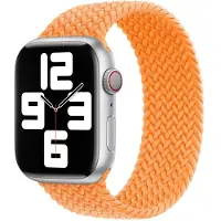 Apple Geflochtenes Solo Loop für Watch | 38/40/41/42 mm - Größe 3 - Bright Orange