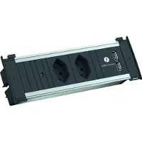 Bachmann KAPSA S 2xCH T13 1xUSB927.060Charger 1xFUSE 10A Strom 0.2m