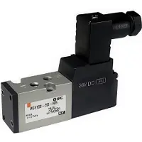 SMC 5/2-Wege Inline Pneumatisches Magnetventil G1/8'' Mit Gummi-Dichtung - VK3120-5DO-01F-Q