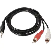 Aisens A128-0147, 3.5mm, Männlich, 2 x RCA, Männlich, 1,5 m, Schwarz
