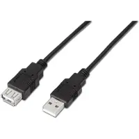 Aisens A101-0017, 3 m, USB A, USB A, USB 2.0, Schwarz