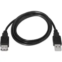 Aisens A101-0016, 1,8 m, USB A, USB A, USB 2.0, Schwarz