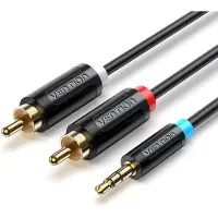 Vention BCLBG, 3.5mm, Männlich, 2 x RCA, Männlich, 1,5 m, Schwarz