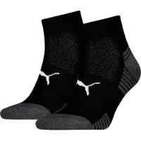 Puma Kurzsocken "UNISEX SPORT CUSHIONED QUARTER 2P" 2 Paar, Rippenbündchen, optimierte Dämpfung für zusätzlichen Komfort
