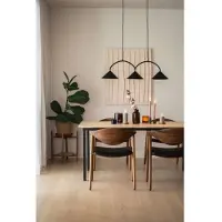 Globen Lighting Hängelampe CURVE 3, beige, 3-flg., 95 cm