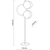 TK Lighting Stehleuchte Pulse, Juteschirme, naturbraun/weiß, 3-flammig
