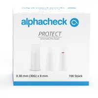 Berger Med GmbH alphacheck PROTECT Sicherheits-Pen-Nadel 30G x 8m| Packung (100 Stück)