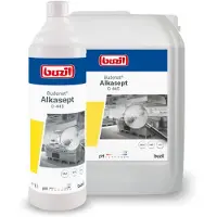 Buzil GmbH & Co. KG Budenat Alkaclean D 448 Flächendesinfektion, hochalkalisch, Für alle wasser- und alkalibeständigen Oberflächen im Lebensmittelbereich, 10 Liter - Kanister