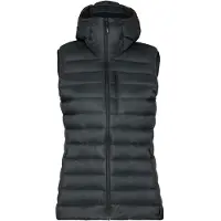 Stoic - Women's PerformanceDown SalmiSt. Vest with Hood - Daunenweste Gr L schwarz/grau