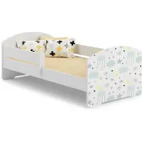 Kobi Meble s. c. Luk Einzelbett 140x70 mit Kunstwerk - Sterne