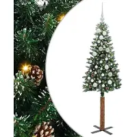 vidaXL Schlanker Weihnachtsbaum Grün 150 cm