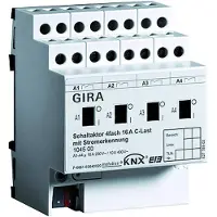 Gira KNX Schaltaktor 4-fach 16A REG mit C-Last und Handbetrieb, 1 Stk.