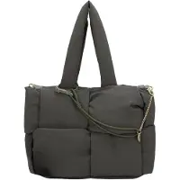 Fritzi aus Preußen Schultertasche Brigitte X Fritzi Weave Limited Puffed Sky Shopper Olivia dunkelgrün