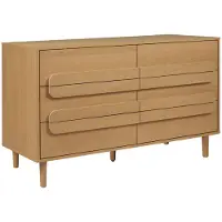 Sweeek - Vintage-Kommode im Holzlook mit 6 Schubladen - Eichenfarben