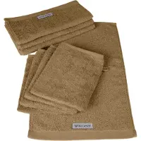 Ross Handtuch Set "Sinfonie", braun (walnuss), Obermaterial: 100% Baumwolle, Handtuch-Sets, Handtuch Set, beinhaltet Gästetücher und Waschhandschuhe