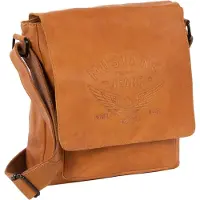 Mustang Leder Umhängetasche Valencia Pisco Shoulderbag Cognac terracotta