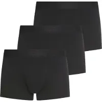 BOSS Trunk "3P Trunk ONE", Herren, Gr. XXL, Jersey, schwarz (schwarz 002), Jersey, Obermaterial: 95% Baumwolle, 5% Elasthan, Unterhosen Trunk, mit unifarbenen Bund