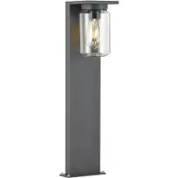 LUCANDE Wegeleuchte Semka, 65 cm, anthrazit, Glas, Aluminium