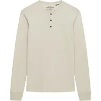 Superdry für Herren. M6010907A Klassisches Essential Opa beige t-shirt (XXL), Lässig, Baumwolle, Langarm