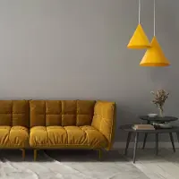 TK Lighting Hängeleuchte Cono, 1-flammig, Ø 27 cm, gelb, E27
