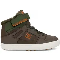 Dc-shoes Winterboots "Pure High-Top Wnt Ev", Jungen, Gr. 13,5(31), weiß (olive, sanftes weiß), Obermaterial: Leder [Kuh] / Futter: Textil / Außensohle: Gummi., Schuhe Winterboots