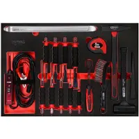 Ks Tools Hammer- - und Meißel-Satz in Schaumstoffeinlage, 17-tlg - 811.1017