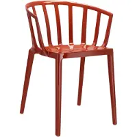 Kartell Stapelstuhl Venice rot, Designer Philippe Starck, 51x75x51 cm
