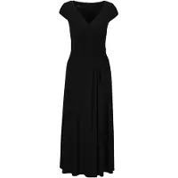 MADELEINE Maxikleid in Wickeloptik in schwarz | Gr.: 40