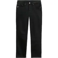 Sheego Bequeme Jeans , Damen, Gr. 48, Normalgrößen, schwarz (schwarz denim), 66% Baumwolle, 23% Polyester, 10% Viskose, 1% Elasthan, unifarben, lang, Jeans Bequeme Jeans