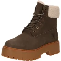 Timberland für Damen. TB0A2PU6W011 Stone Street braune Lederstiefel (36 W), 3 bis 5 cm, Schnürsenkel, Lässig