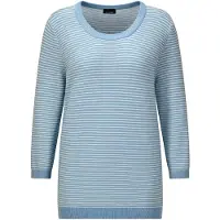 Goldner "Halbarm Ringelpullover aus Baumwolle" Rundhalsausschnitt