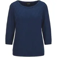 Goldner "Kurzgröße Halbarm Baumwollpullover mit Struktur" 3/4-Ärmel