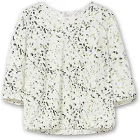Sheego Druckbluse , Damen, Gr. 50, bunt (champagner, gemustert), 100% Viskose, geblümt, gemustert, mehrfarbig, V-Ausschnitt, Blusen Druckbluse