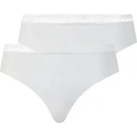 Chantelle Slip "Slip Slip Cozy Chic 2P 2er Pack", Damen, Gr. S, weiß, Obermaterial: 80% Modal CMD. 20% Elasthan EL., Unterhosen Slip