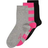 Falke Happy Giftbox 3-Pack Kinder Socken, 27-30, Mehrfarbig, Uni,Streifen, Baumwolle