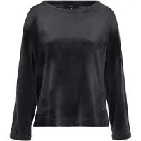 JOOP! Longsweatshirt JOOP "Velvet", Damen, Gr. 42, schwarz, Samt, Obermaterial: 95% Polyester, 5% Elasthan, bequem hüftlang, Rundhals, Sweatshirts Longsweatshirt, mit langen Ärmeln, Rundhalsausschnitt