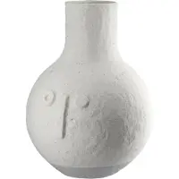 Casablanca by Gilde Tischvase "Vase bauchig Belém creme H. 31 cm", creme, B:24,5cm H:31cm T:24,5cm, Baumwolle, Vasen, Tischvase