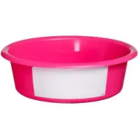 Hofman Futterschale 6 l rosa met wit label (Pferd, Kalb, Schaf)