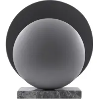 Globen Lighting Tischlampe ORBIT, alu / grau / zink, für Wohn- / Esszimmer, Stein, Design, Tischlampe